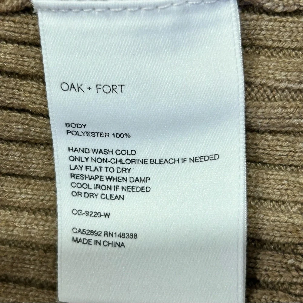 OAK + FORT Lead Gray Puffy Shoulder Cardigan in Women’s Size Small - Picture 6 of 6